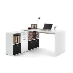 3S. X Home Bureau D'angle Réversible ROB Blanc -Magasin Dépôt Privé 104096 267996 bureau dangle reversible rob blanc 2 1140x1140