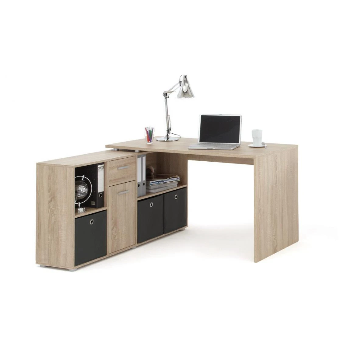 3S. X Home Bureau D'angle Réversible ROB Chêne 1 3S. X Home Bureau D'angle Réversible ROB Chêne