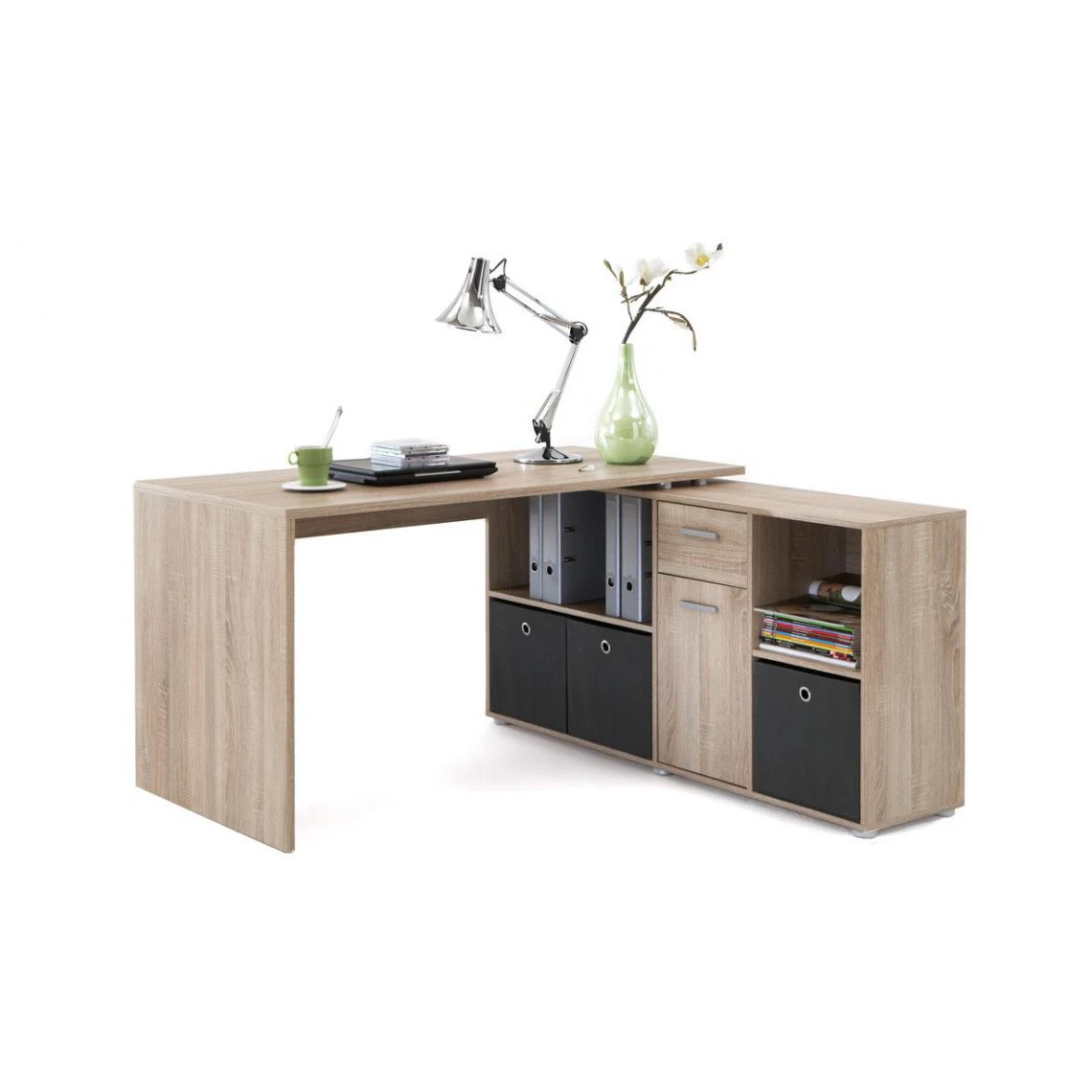 3S. X Home Bureau D'angle Réversible ROB Chêne 2 3S. X Home Bureau D'angle Réversible ROB Chêne – Image 2