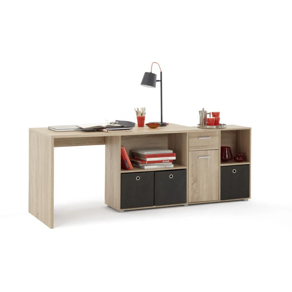 3S. X Home Bureau D'angle Réversible ROB Chêne 4 3S. X Home Bureau D'angle Réversible ROB Chêne – Image 4