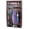 Mendler Armoire Pliable, Penderie De Camping, Garde-robe En Tissu, 163x89x43cm