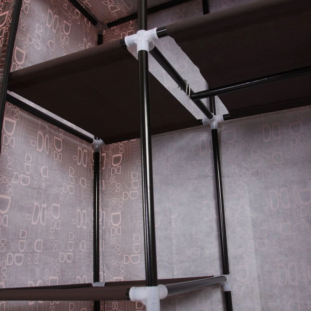 Mendler Armoire Pliable, Penderie De Camping, Garde-robe En Tissu, 163x89x43cm 5 Mendler Armoire Pliable, Penderie De Camping, Garde-robe En Tissu, 163x89x43cm – Image 5