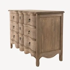 MACABANE Commode 3 Tiroirs Pin Vieilli -Magasin Dépôt Privé 505102 b2