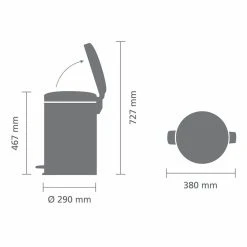 Poubelle Newicon 20 L Noir, Brabantia 8 Poubelle Newicon 20 L Noir, Brabantia -Magasin Dépôt Privé 51fhrqhwoyl sl1000 min 4