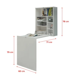 Selsey Bureau Escamotable / Bureau Rabattable - FUNCTION - 60 Cm - Blanc Mat ... 7 Selsey Bureau Escamotable / Bureau Rabattable - FUNCTION - 60 Cm - Blanc Mat ... -Magasin Dépôt Privé 5903025160450 1000 11 1 00wymiary