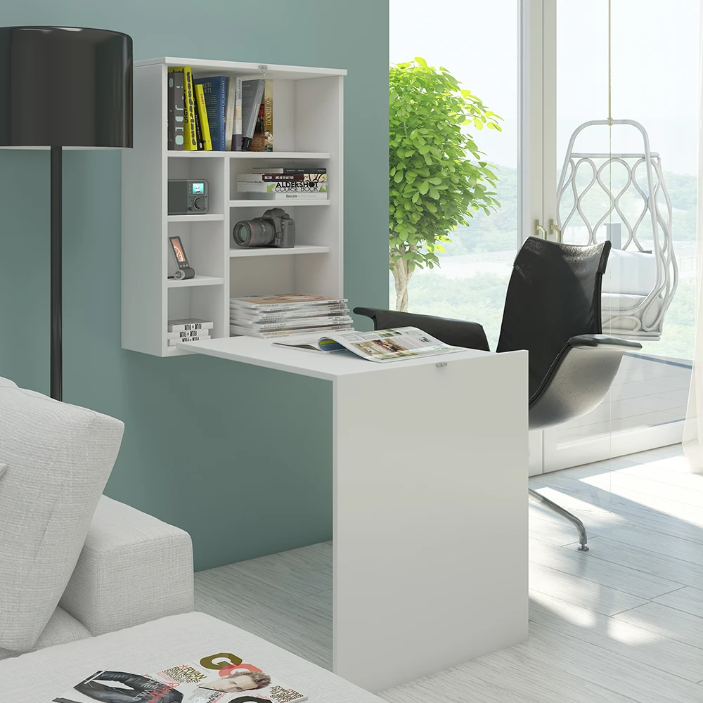 Selsey Bureau Escamotable / Bureau Rabattable - FUNCTION - 60 Cm - Blanc Mat ... 1 Selsey Bureau Escamotable / Bureau Rabattable - FUNCTION - 60 Cm - Blanc Mat ...