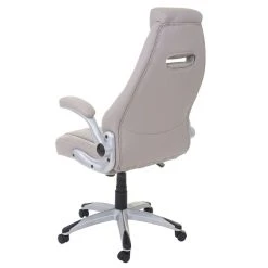 Mendler Chaise Fauteuil De Bureau HWC-A65, Chaise Pivotante, Similicuir ~ Taup... -Magasin Dépôt Privé 59706 5