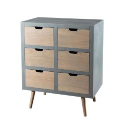 MACABANE Commode 6 Tiroirs - Gris 5 MACABANE Commode 6 Tiroirs - Gris -Magasin Dépôt Privé 695d10c0 a212 4c88 8f8b addfa3ff571d zoom prd 3s 1140x1140