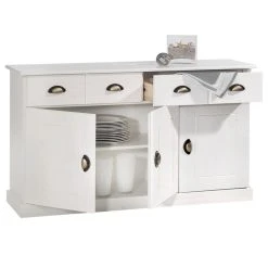 IDIMEX Buffet PARIS En Pin Massif, 3 Portes Et 2 Tiroirs, Lasuré Blanc 5 IDIMEX Buffet PARIS En Pin Massif, 3 Portes Et 2 Tiroirs, Lasuré Blanc -Magasin Dépôt Privé 84142 2