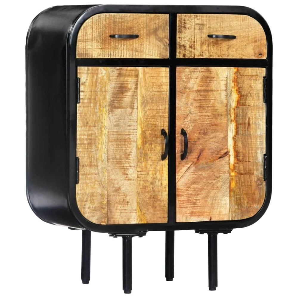 VidaXL Bois De Manguier Massif Buffet Fer Commode Armoire De Rangement... 1 VidaXL Bois De Manguier Massif Buffet Fer Commode Armoire De Rangement...