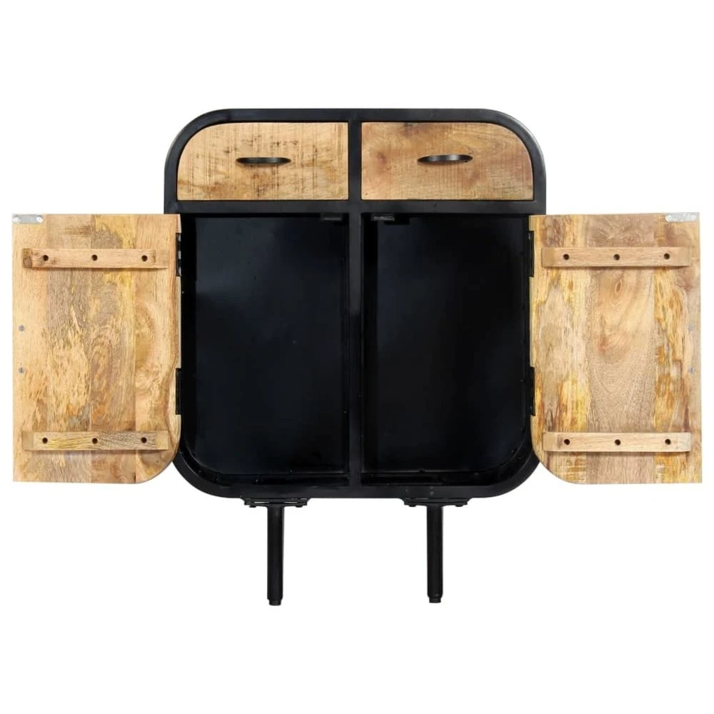 VidaXL Bois De Manguier Massif Buffet Fer Commode Armoire De Rangement... 5 VidaXL Bois De Manguier Massif Buffet Fer Commode Armoire De Rangement... – Image 5