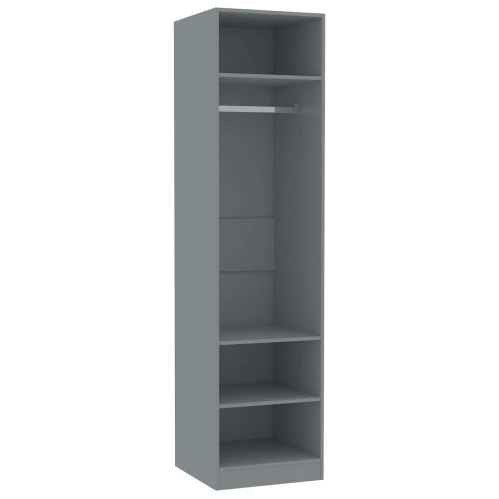 VidaXL Garde-robe Gris 50 X 50 X 200 Cm Aggloméré 2 VidaXL Garde-robe Gris 50 X 50 X 200 Cm Aggloméré – Image 2