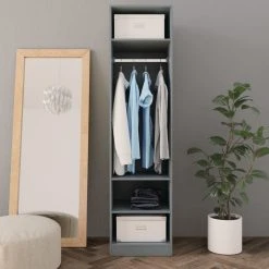 VidaXL Garde-robe Gris 50 X 50 X 200 Cm Aggloméré 7 VidaXL Garde-robe Gris 50 X 50 X 200 Cm Aggloméré -Magasin Dépôt Privé 8719883673974 g en hd 1