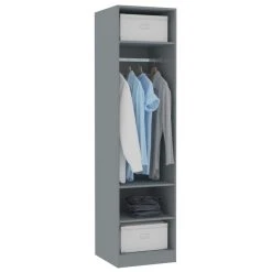 VidaXL Garde-robe Gris 50 X 50 X 200 Cm Aggloméré 8 VidaXL Garde-robe Gris 50 X 50 X 200 Cm Aggloméré -Magasin Dépôt Privé 8719883673974 g en hd 2