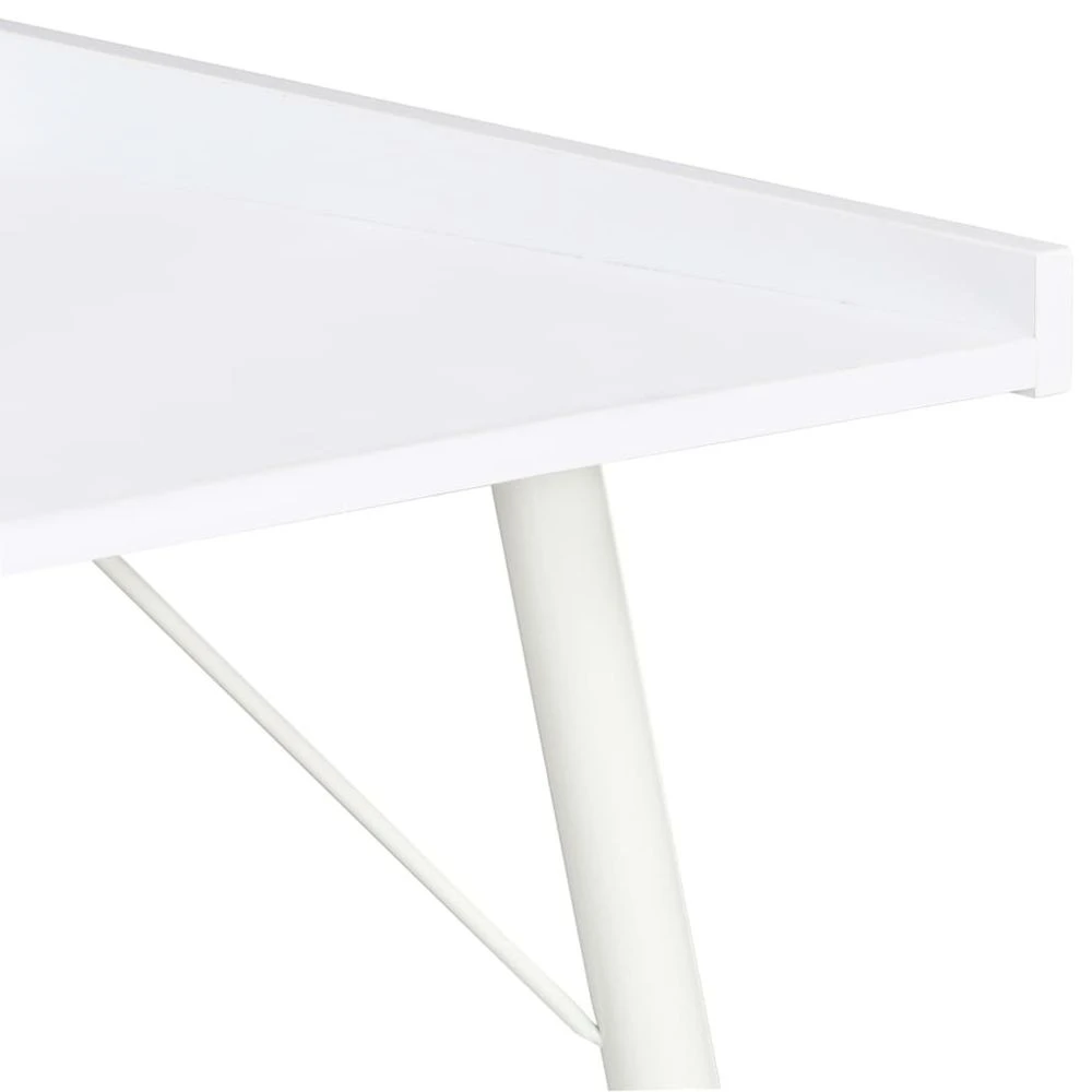 VidaXL Bureau Blanc Table D'Ordinateur Meuble Informatique Ecriture Et... 5 VidaXL Bureau Blanc Table D'Ordinateur Meuble Informatique Ecriture Et... – Image 5