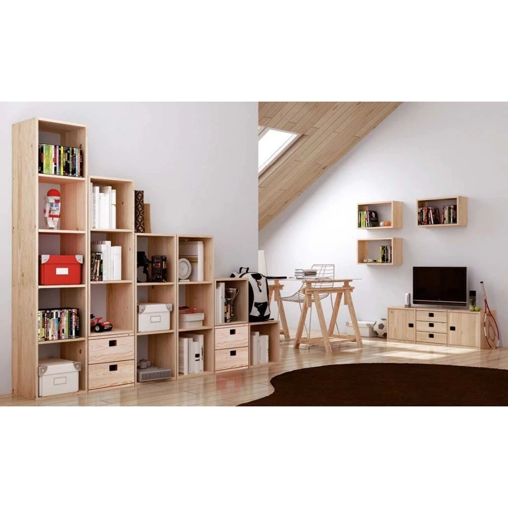 Astigarraga Cube De Rangement En Pin Massif Dinamic 2 Tiroirs. 2 Astigarraga Cube De Rangement En Pin Massif Dinamic 2 Tiroirs. – Image 2