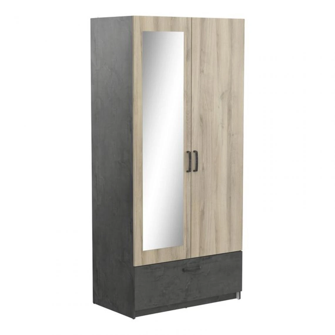 BUT Armoire 2 Portes 1 Tiroir L.89 Cm READY Imitation Chêne Kronberg Et A... 1 BUT Armoire 2 Portes 1 Tiroir L.89 Cm READY Imitation Chêne Kronberg Et A...