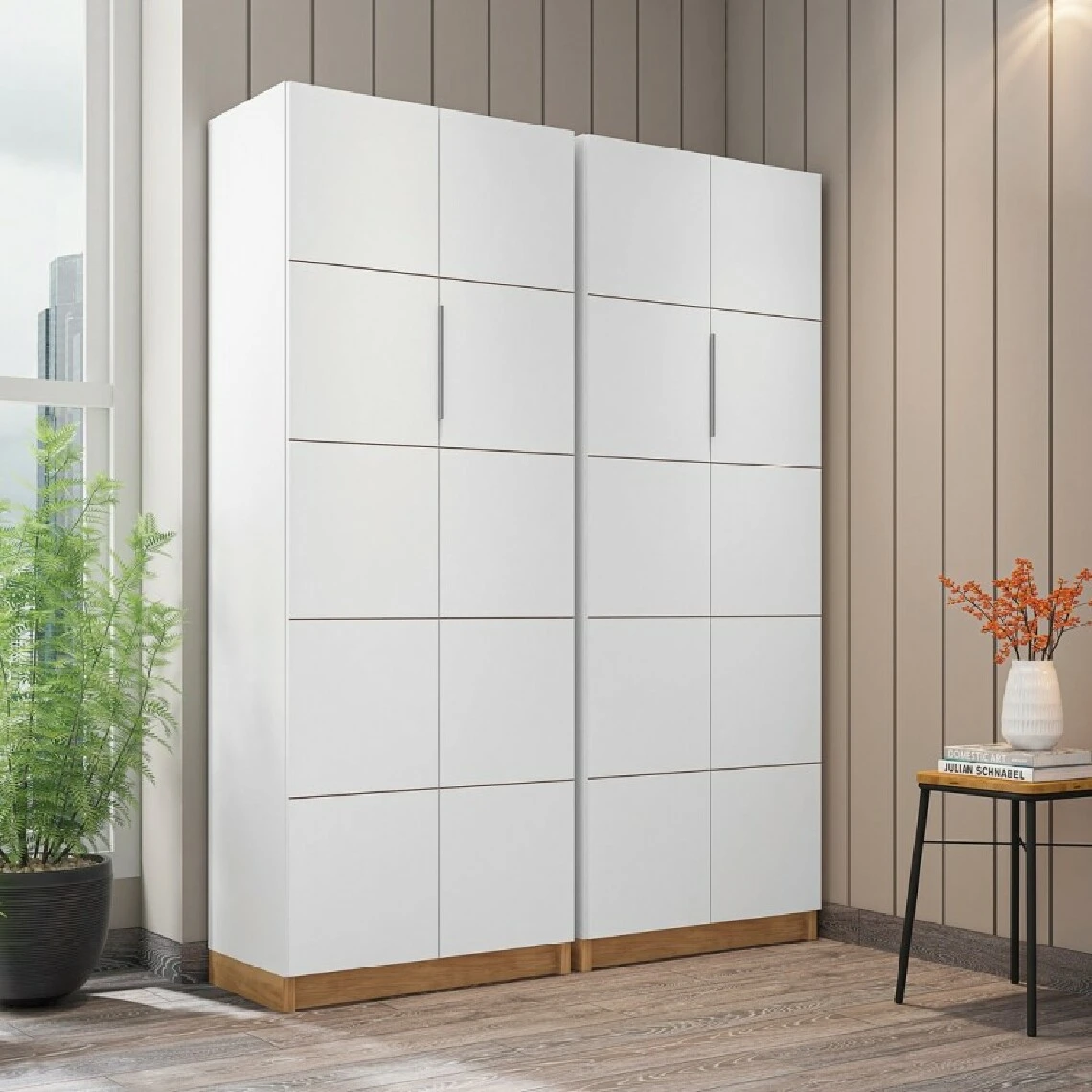 Caemmum Armoire 2 Portes Blanche Haut. 180 Cm 5 Caemmum Armoire 2 Portes Blanche Haut. 180 Cm – Image 5