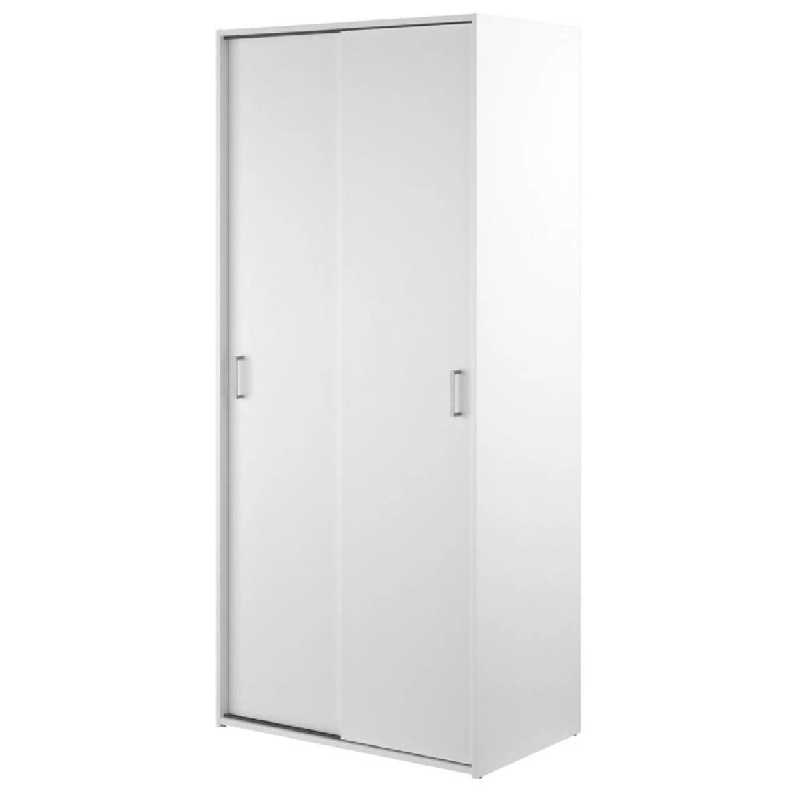 BUT Armoire 2 Portes Coulissantes L. 78 Cm SPACE Blanc 3 BUT Armoire 2 Portes Coulissantes L. 78 Cm SPACE Blanc – Image 3