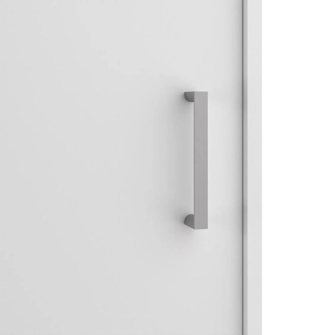 BUT Armoire 2 Portes Coulissantes L. 78 Cm SPACE Blanc 4 BUT Armoire 2 Portes Coulissantes L. 78 Cm SPACE Blanc – Image 4