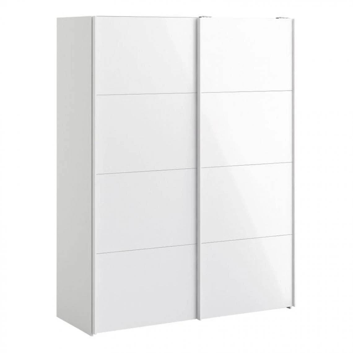 BUT Armoire 2 Portes Coulissantes L.150 Cm ELEGANCE MINI Blanc Laqué 1 BUT Armoire 2 Portes Coulissantes L.150 Cm ELEGANCE MINI Blanc Laqué