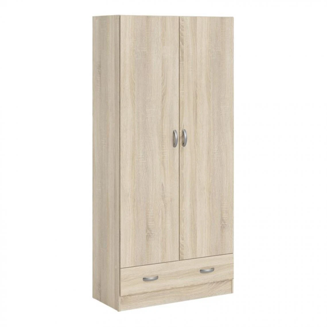 BUT Armoire 2 Portes L.80 Cm SPACE Imitation Chêne 1 BUT Armoire 2 Portes L.80 Cm SPACE Imitation Chêne