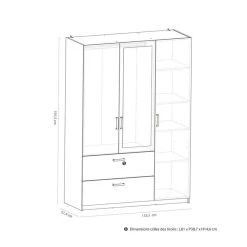 BUT Armoire 3 Portes 2 Tiroirs L.134 Cm READY Imitation Chêne Kronberg Et... 8 BUT Armoire 3 Portes 2 Tiroirs L.134 Cm READY Imitation Chêne Kronberg Et... -Magasin Dépôt Privé armoire 3 portes 2 tiroirs l134 cm ready imitation chene kronberg et blanc 11674608 30741522 1140x1140