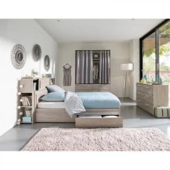 BUT Armoire 4 Tiroirs 2 Rideaux L.153 Cm EKKO Imitation Chêne -Magasin Dépôt Privé armoire 4 tiroirs 2 rideaux l153 cm ekko imitation chene 10146356 26103802 1140x1140