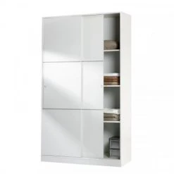 Dansmamaison Armoire Coulissante 2 Portes Blanc - RAFU - L 120 X L 50 X H 200 Cm 6 Dansmamaison Armoire Coulissante 2 Portes Blanc - RAFU - L 120 X L 50 X H 200 Cm -Magasin Dépôt Privé armoire coulissante 2 portes blanc rafu l 120 x l 50 x h 200 cm 10278150 26528152 1140x1140