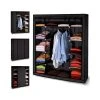 Idmarket Armoire De Rangement Noire Dressing Penderie XXL Tissu