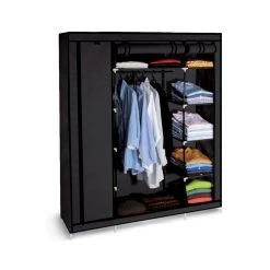 Idmarket Armoire De Rangement Noire Dressing Penderie XXL Tissu 11 Idmarket Armoire De Rangement Noire Dressing Penderie XXL Tissu -Magasin Dépôt Privé armoire de rangement noire dressing penderie xxl 5