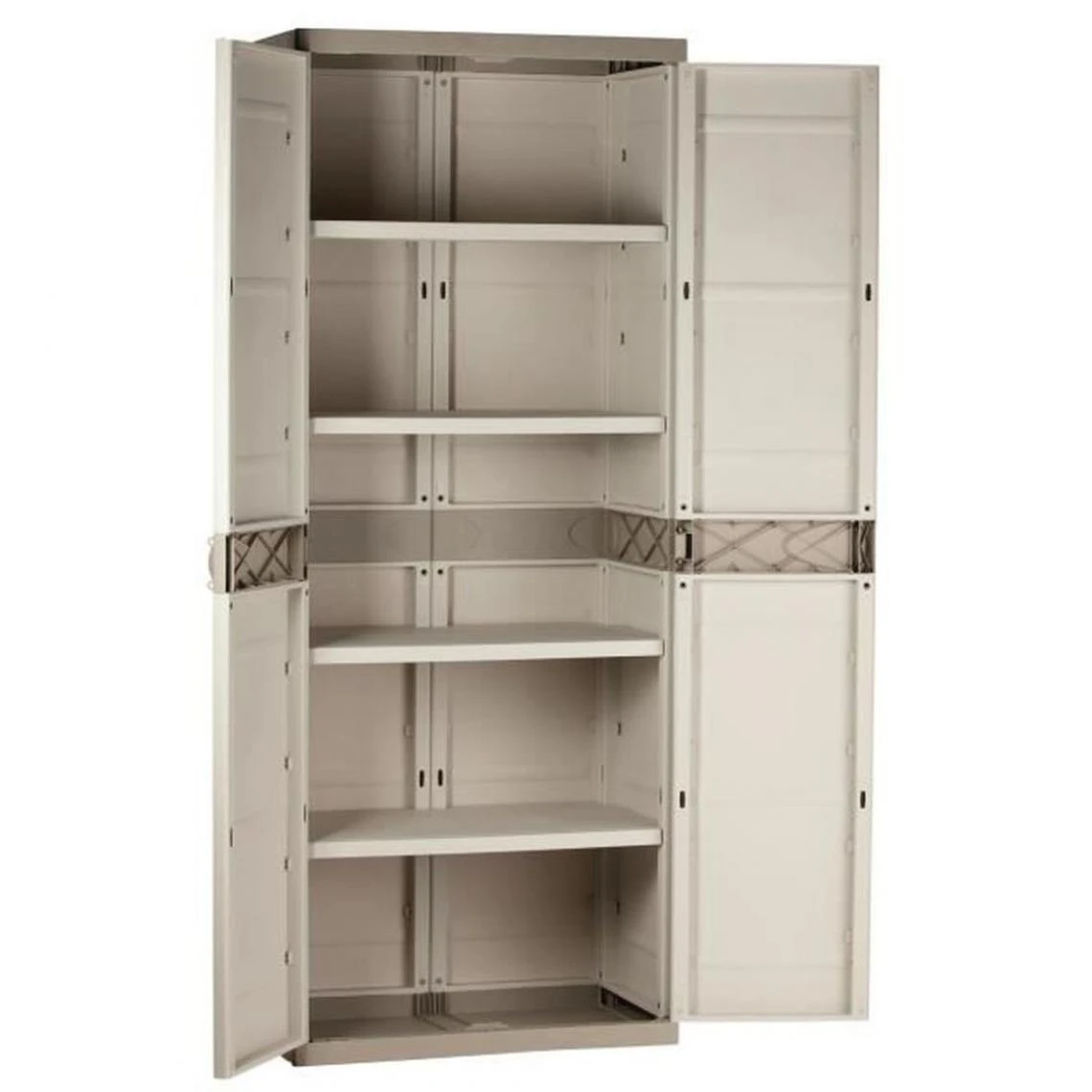 Pegane Armoire Haute Meuble De Rangement 2 Portes Intérieur/extérieur Color... 2 Pegane Armoire Haute Meuble De Rangement 2 Portes Intérieur/extérieur Color... – Image 2