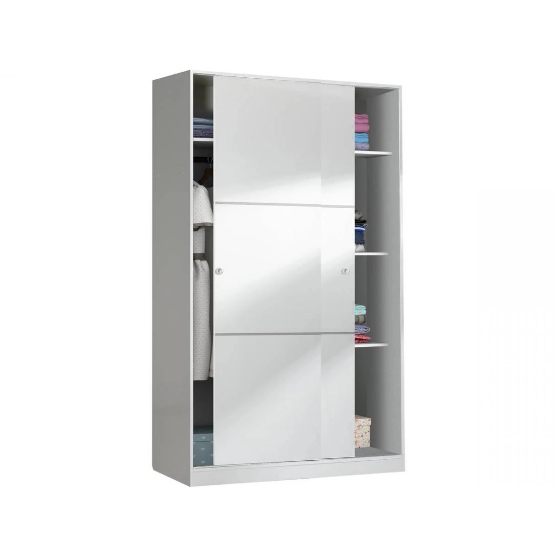 Habitat Et Jardin Armoire Max - 2 Portes Coulissantes - 200 X 120 X 50 Cm - Blanc 1 Habitat Et Jardin Armoire Max - 2 Portes Coulissantes - 200 X 120 X 50 Cm - Blanc