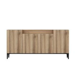 Homemania Armoire Multifonctionnelle Ellaria - Portes, étagères - Du Salon, Du... 8 Homemania Armoire Multifonctionnelle Ellaria - Portes, étagères - Du Salon, Du... -Magasin Dépôt Privé armoire multifonctionnelle ellaria portes etageres du salon du hall de la chambre a coucher noyer en bague de particules de melamine metal 160 x 42 x 75 10583206 27507694 1140x1140