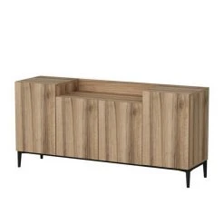 Homemania Armoire Multifonctionnelle Ellaria - Portes, étagères - Du Salon, Du... 9 Homemania Armoire Multifonctionnelle Ellaria - Portes, étagères - Du Salon, Du... -Magasin Dépôt Privé armoire multifonctionnelle ellaria portes etageres du salon du hall de la chambre a coucher noyer en bague de particules de melamine metal 160 x 42 x 75 10583206 27507696 1140x1140