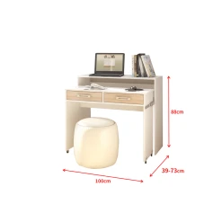 Selsey Bureau Coiffeuse / Bureau Extensible - COCO - 100 Cm - Blanc Mat / Eff... 7 Selsey Bureau Coiffeuse / Bureau Extensible - COCO - 100 Cm - Blanc Mat / Eff... -Magasin Dépôt Privé biurko 20coco 20wymiary