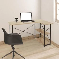 Altobuy BIWO - Bureau D'Angle Noir Et Naturel Avec 2 Tablettes 6 Altobuy BIWO - Bureau D'Angle Noir Et Naturel Avec 2 Tablettes -Magasin Dépôt Privé biwo bureau dangle noir et naturel avec 2 tablettes 10127688 26046486 1140x1140