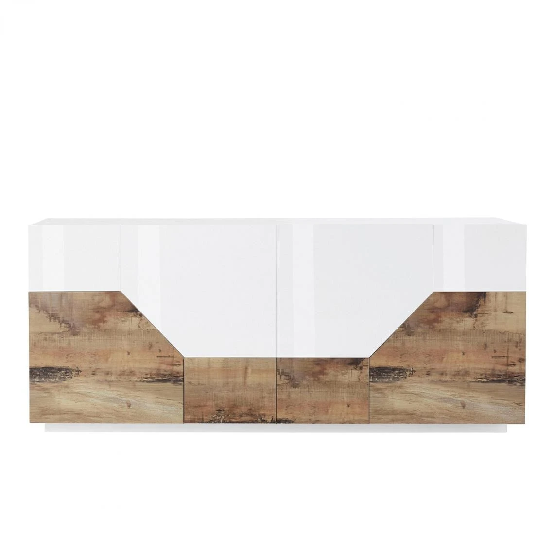 Ahd Amazing Home Design Buffet Bois Blanc 4 Compartiments 200x43cm Salon Meuble Cuisine Hariet... 4 Ahd Amazing Home Design Buffet Bois Blanc 4 Compartiments 200x43cm Salon Meuble Cuisine Hariet... – Image 4