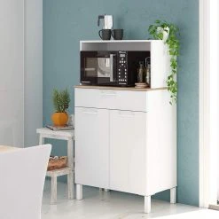 Pegane Buffet Meuble Cuisine 2 Portes + Tiroir Coloris Blanc Artic / Chêne C... 6 Pegane Buffet Meuble Cuisine 2 Portes + Tiroir Coloris Blanc Artic / Chêne C... -Magasin Dépôt Privé buffet meuble cuisine 2 portes tiroir coloris blanc artic chene canadien hauteur 126 cm x longueur 72 cm x profondeur 40 cm 10618328 27621152 1140x1140