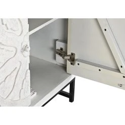 Pegane Buffet Meuble De Rangement En Bois De Manguier Coloris Blanc Et Métal... -Magasin Dépôt Privé buffet meuble de rangement en bois de manguier coloris blanc et metal noir longueur 150 x hauteur 80 x profondeur 38 cm 12661282 34030674 1140x1140