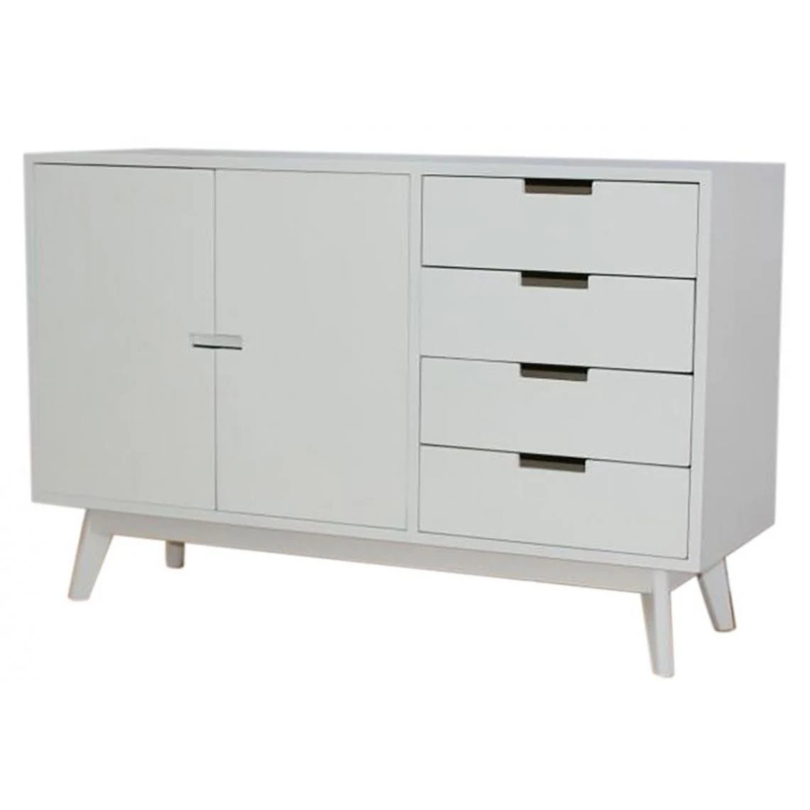 Pegane Buffet Meuble De Rangement En Bois De Paulownia Et MDF Coloris Blanc -... 1 Pegane Buffet Meuble De Rangement En Bois De Paulownia Et MDF Coloris Blanc -...