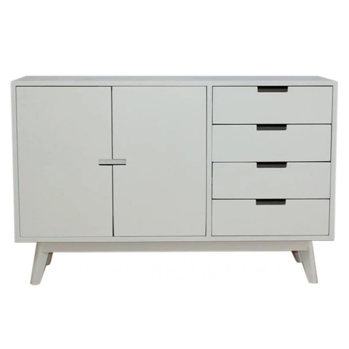 Pegane Buffet Meuble De Rangement En Bois De Paulownia Et MDF Coloris Blanc -... 3 Pegane Buffet Meuble De Rangement En Bois De Paulownia Et MDF Coloris Blanc -... – Image 3