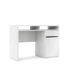 BUT Bureau 1 Porte Et 1 Tiroir BEST LAK 3 Blanc Laqué
