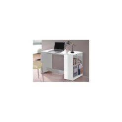 Vente-unique Bureau CYPRIEN Avec Rangements - 4 Niches - Coloris Blanc