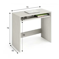 ALTER Bureau Avec étagère Fixe Sous La Table, Couleur Blanche Avec Effet B... 9 ALTER Bureau Avec étagère Fixe Sous La Table, Couleur Blanche Avec Effet B... -Magasin Dépôt Privé bureau avec etagere fixe sous la table couleur blanche avec effet bois poli dimensions 79 x 87 x 43 cm 10585550 27513662 1140x1140
