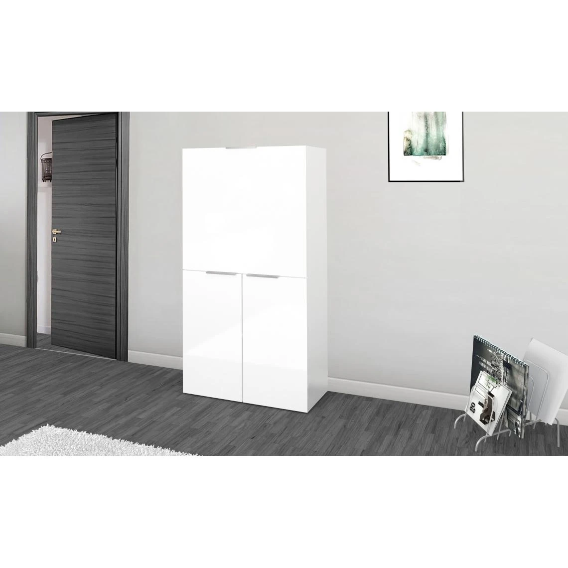 ALTER Bureau Avec Plateau Caché, Made In Italy, Armoire Avec étagères Et ... 2 ALTER Bureau Avec Plateau Caché, Made In Italy, Armoire Avec étagères Et ... – Image 2