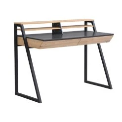 Vente-unique Bureau Avec Rangements - MDF Et Métal - Noir Et Naturel - SAMERI -Magasin Dépôt Privé bureau avec rangements mdf et metal noir et naturel sameri 13762016 38018868 1140x1140