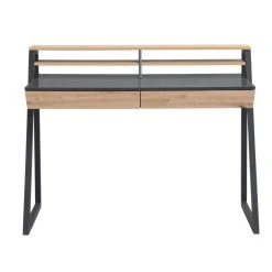 Vente-unique Bureau Avec Rangements - MDF Et Métal - Noir Et Naturel - SAMERI -Magasin Dépôt Privé bureau avec rangements mdf et metal noir et naturel sameri 13762016 38018870 1140x1140