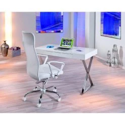 ALTER Bureau Avec Tiroir Et Pieds En Métal, Blanc Brillant, 120 X 75 X 55 C... 5 ALTER Bureau Avec Tiroir Et Pieds En Métal, Blanc Brillant, 120 X 75 X 55 C... -Magasin Dépôt Privé bureau avec tiroir et pieds en metal blanc brillant 120 x 75 x 55 cm 10643954 27708274 1140x1140