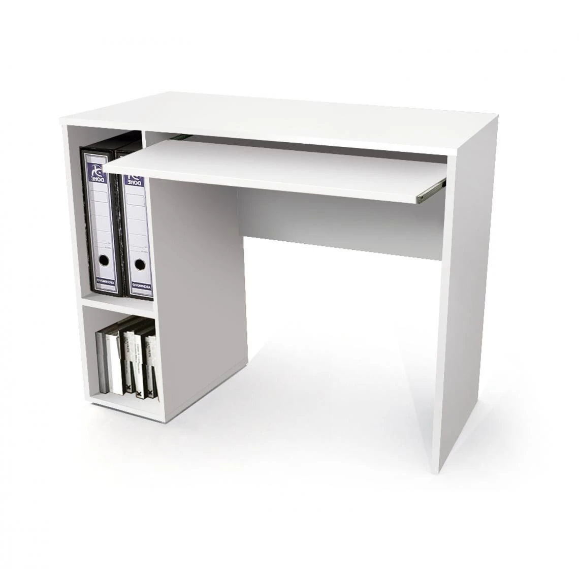 Pegane Bureau Coloris Blanc - Longueur 90 X Profondeur 45 Cm 1 Pegane Bureau Coloris Blanc - Longueur 90 X Profondeur 45 Cm